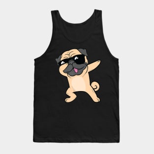 Dabbing Pug Dog Dab Animal Cool Sunglasses Cute Tank Top